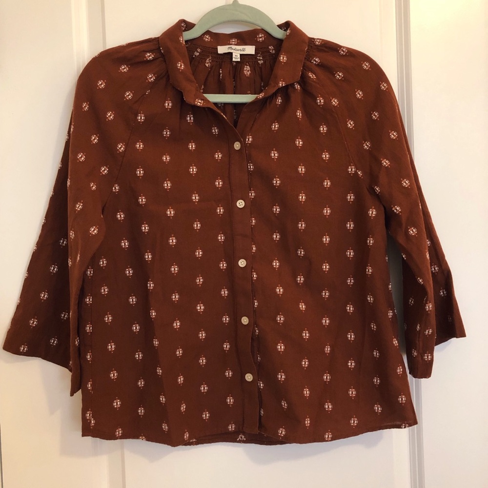 Madewell peasant blouse